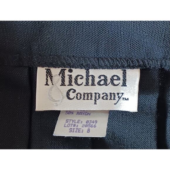 Michael & Company Pleated Black Skirt Knee Length Girls Size 8 - Picture 4 of 6